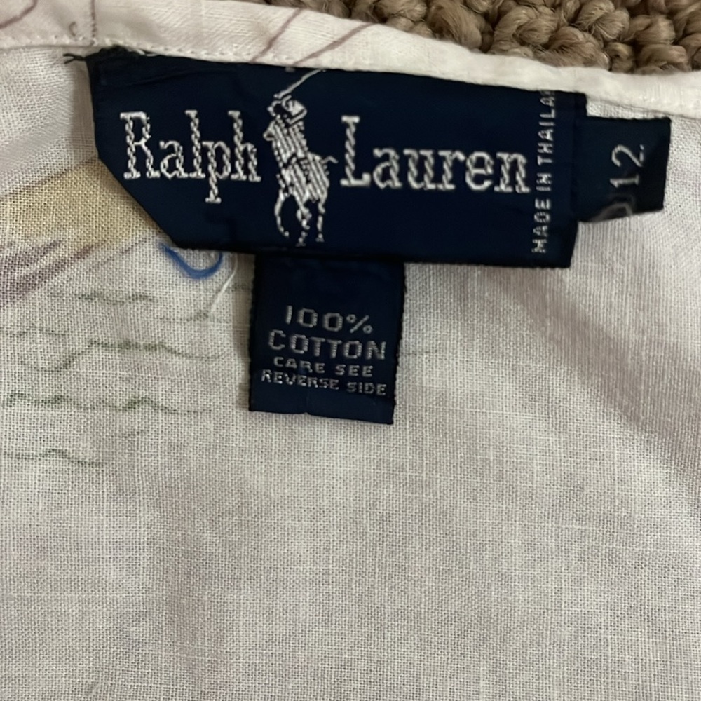 VTG Ralph Lauren White Cotton Skirt - Picture 3 of 3
